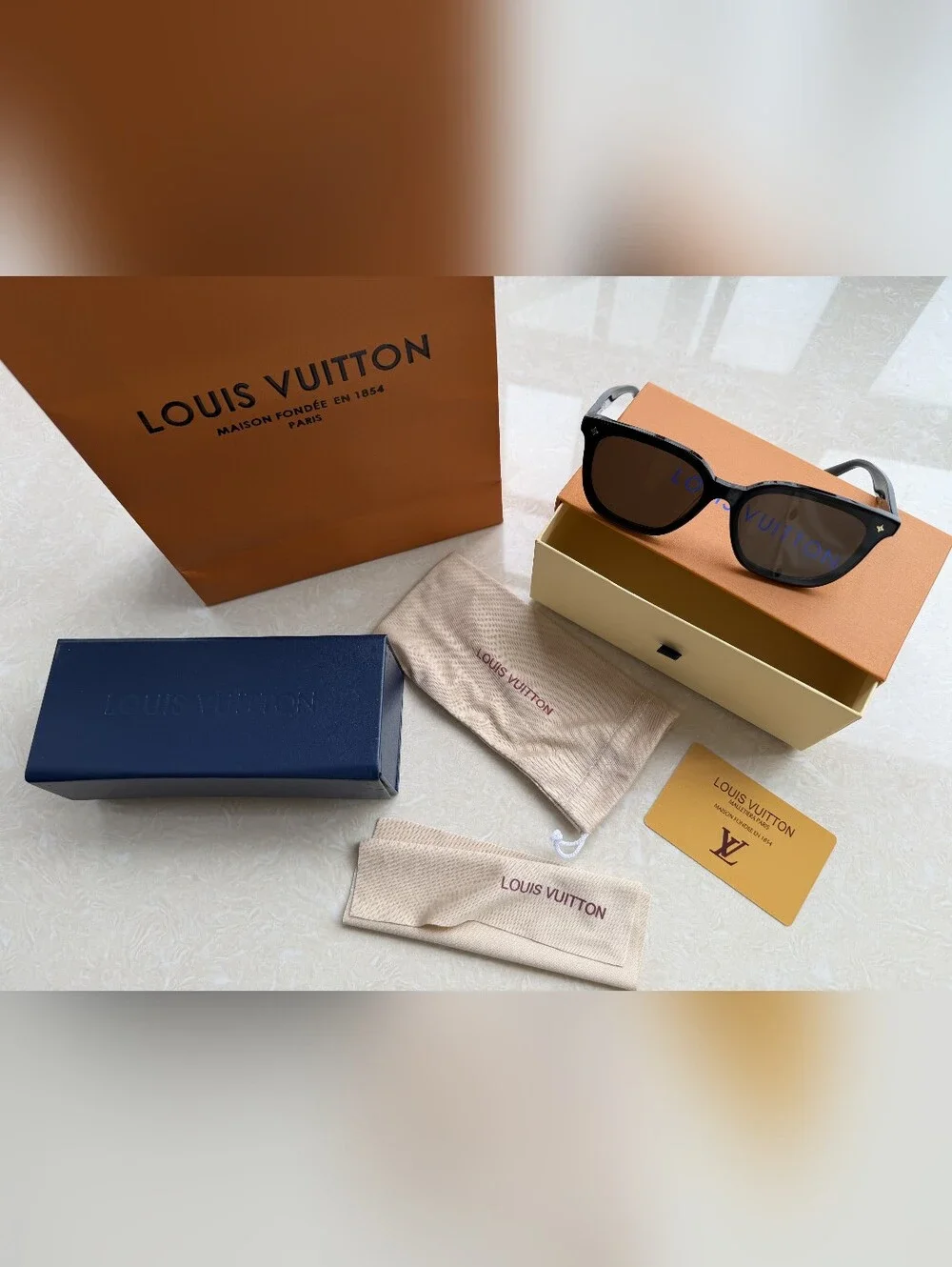 Louis Vuitton Black Women's Square Sunglasses